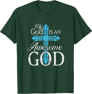 My God is an Awesome God Christian Cross Religious