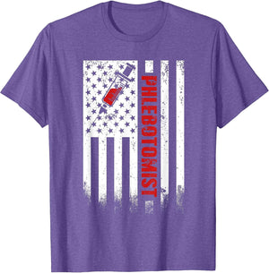Patriotic Phlebotomist American Flag Phlebotomy Technician