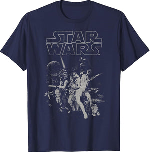 Star Wars Vintage Style Group Shot Logo