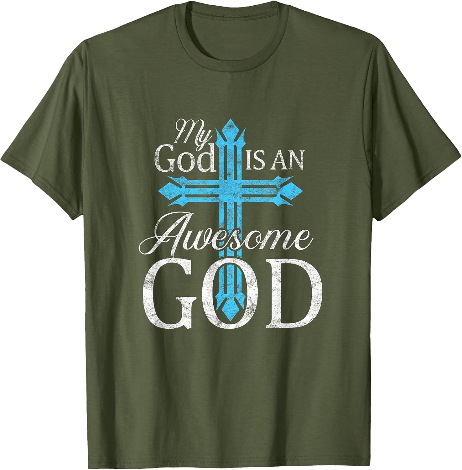 My God is an Awesome God Christian Cross Religious