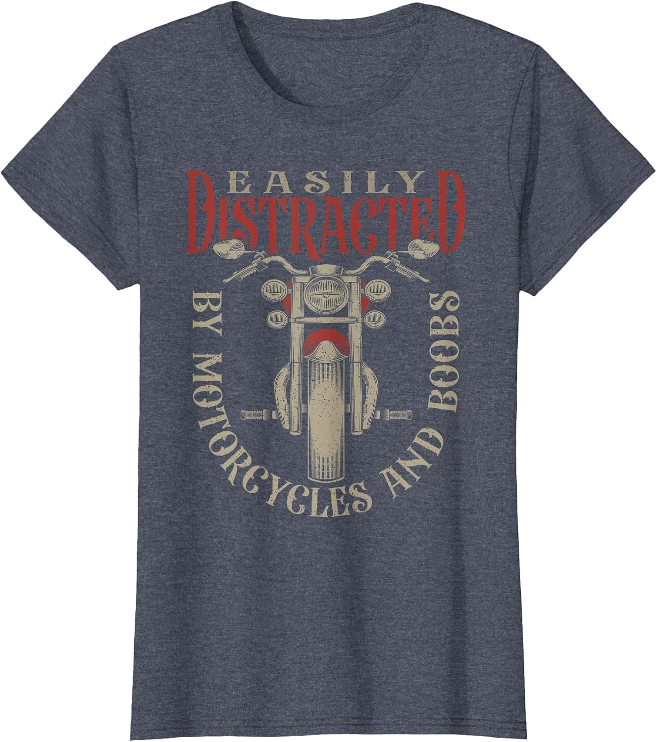 Classic Biker Distracted By Motorcycles and Boobs