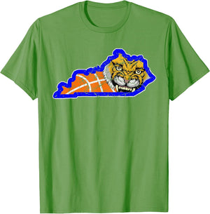 Vintage Worn State of Kentucky Basketball State Shape