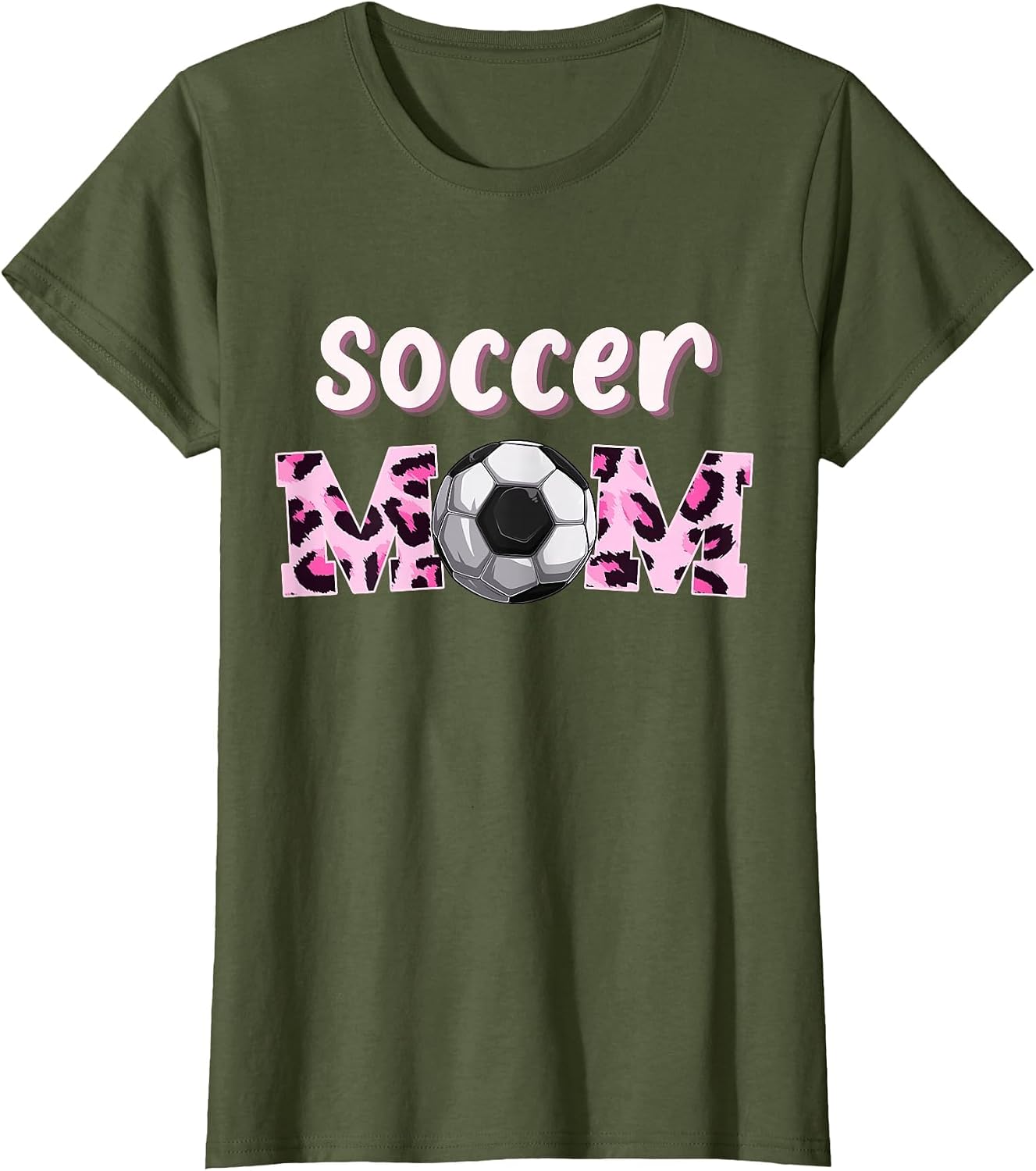 Soccer Mom Mama Soccer Lover Pink Leopard Cheetah Print Cute