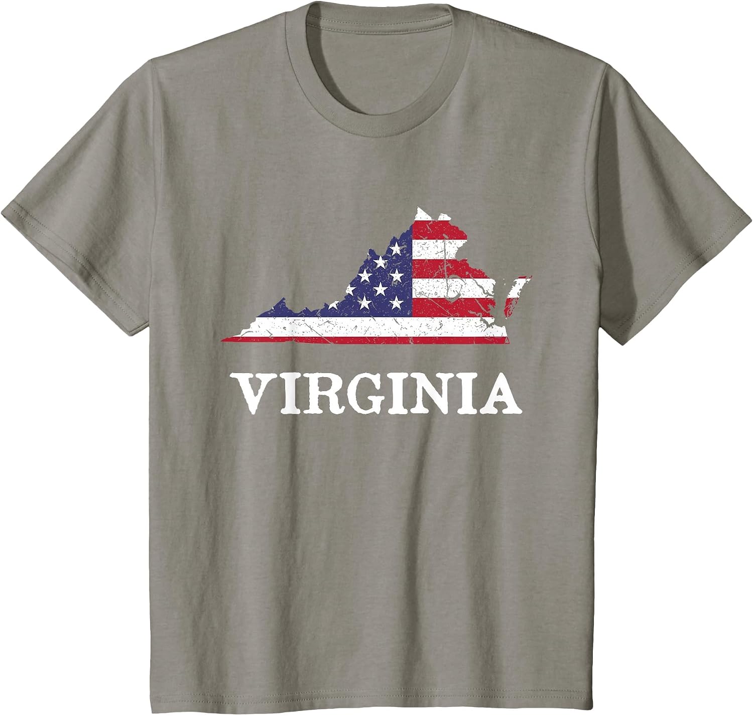 Virginia Map State American Flag 4th of July Pride