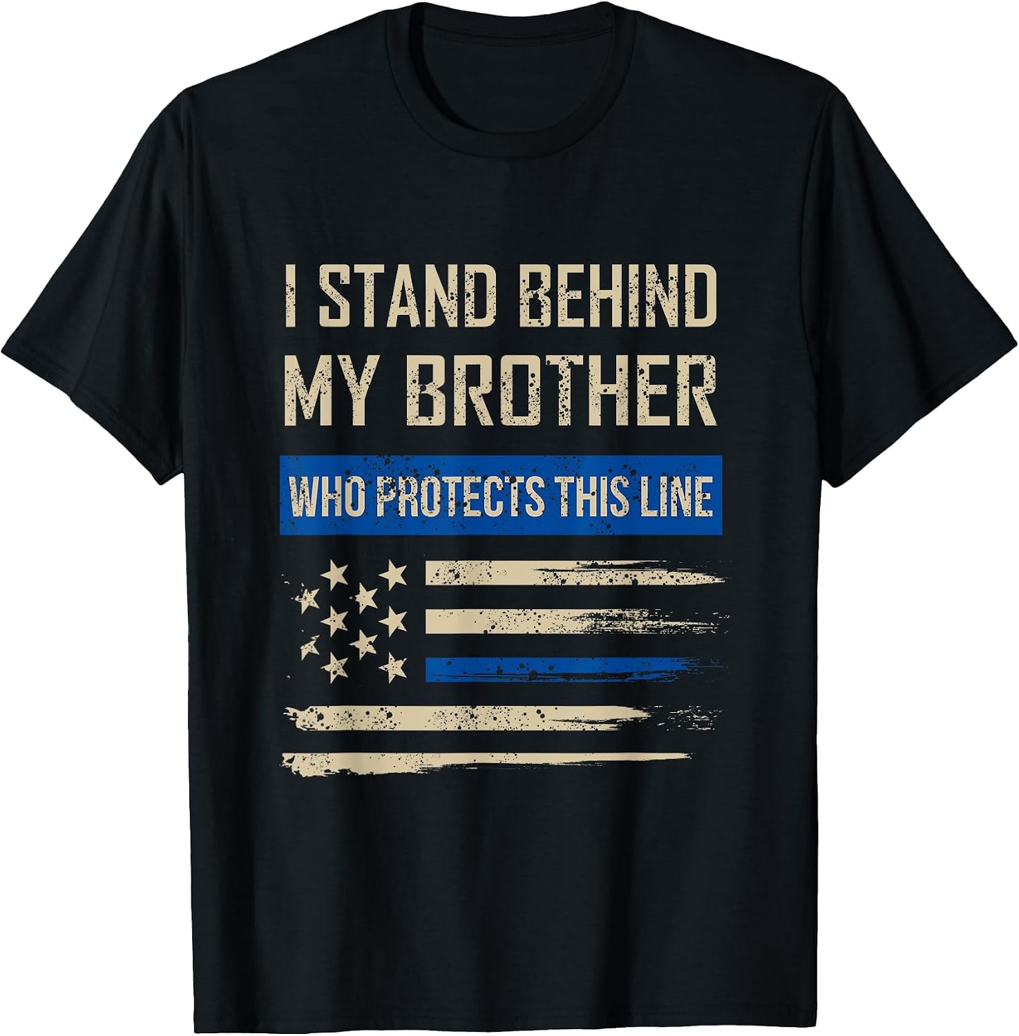 Law Enforcement Police Brother Family Blue Thin Line Flag