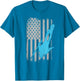 Spearfishing T Shirt - American Flag Scuba Diver Speargun