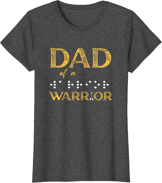 Fathers Day Dad of A Blind Child Dad of A Warrior Braille