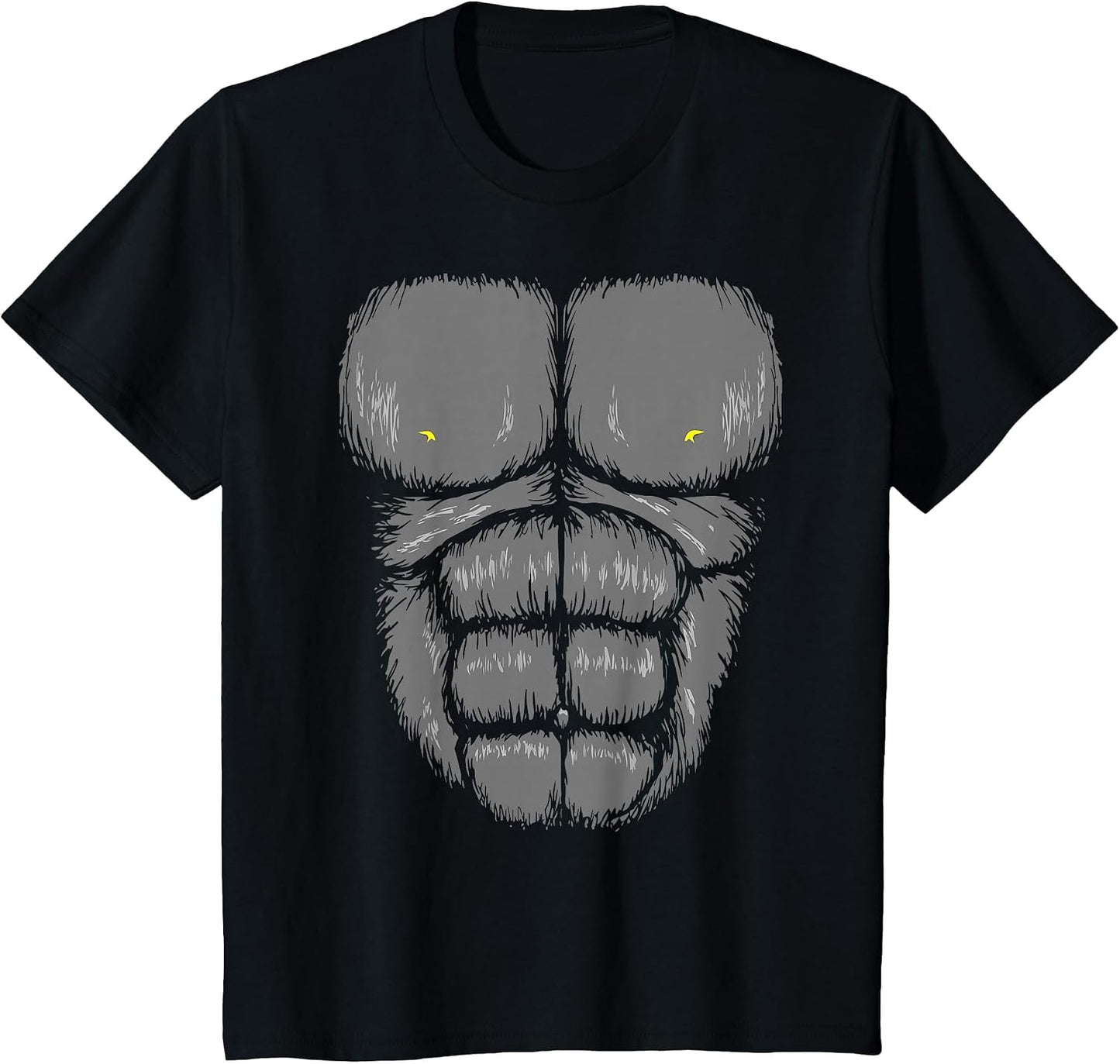 Gorilla Chest Abs Muscles 6 Pack Jungle Monkey Retro