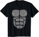 Gorilla Chest Abs Muscles 6 Pack Jungle Monkey Retro