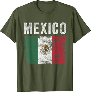 Mexico Flag Distressed - Men Women Kids - Mexican Flag