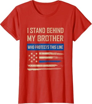 Law Enforcement Police Brother Family Blue Thin Line Flag
