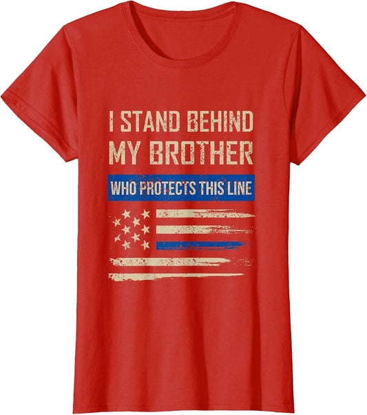 Law Enforcement Police Brother Family Blue Thin Line Flag