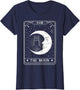 The Moon Tarot Card Crescent Moon and Cat Graphic