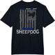 Patriotic Sheepdog, Wolves, and Sheep American Flag
