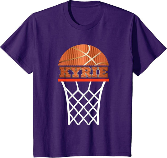 Kids Basketball Apparels Boy Custom Name Kyrie, Youth T Shirt