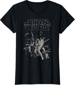 Star Wars Vintage Style Group Shot Logo