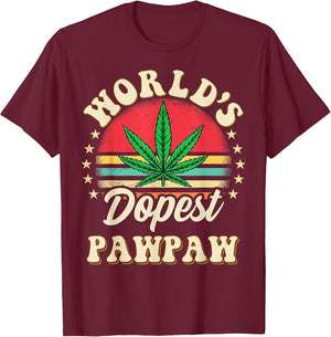 Funny 420 Weed Pot Vintage Matching Worlds Dopest Pawpaw