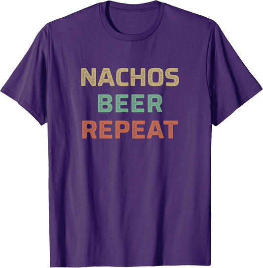 Nachos Beer Repeat - Vintage Style