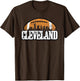Vintage Retro Cleveland-Football Skyline CLE Downtown Ohio