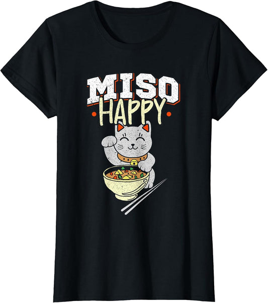 Miso Happy - Japanese Food & Cat Lover Pun