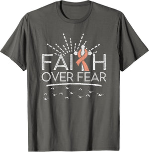 Faith Over Fear Peach Ribbon Endometrial Cancer