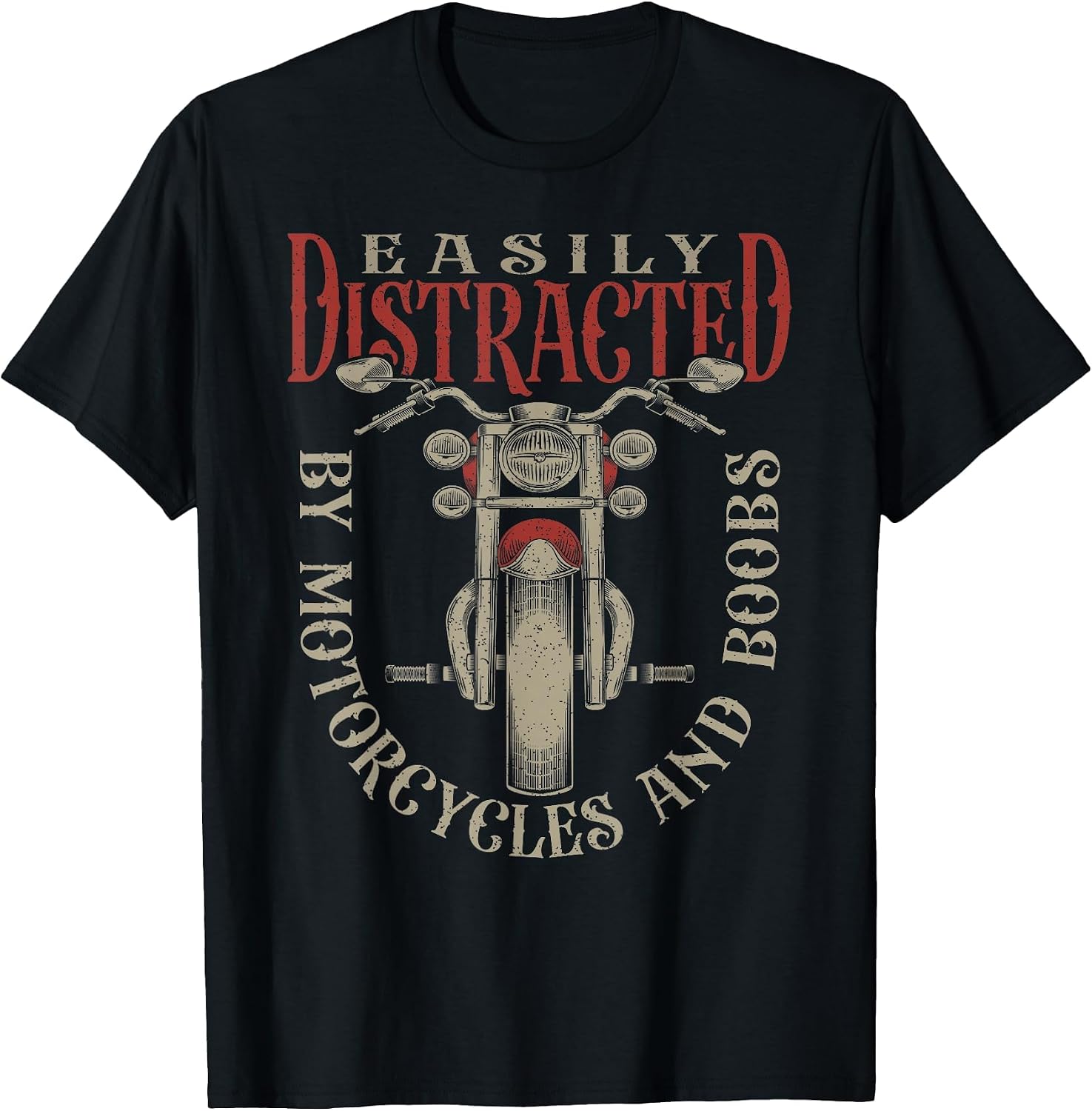 Classic Biker Distracted by Motorcycles and Boobs