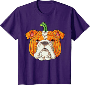 English Bulldog Pumpkin Halloween Thanksgiving Men Women Dog