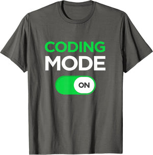 Funny Coding T Shirt Code Mode On Gift Kids, Men, Women