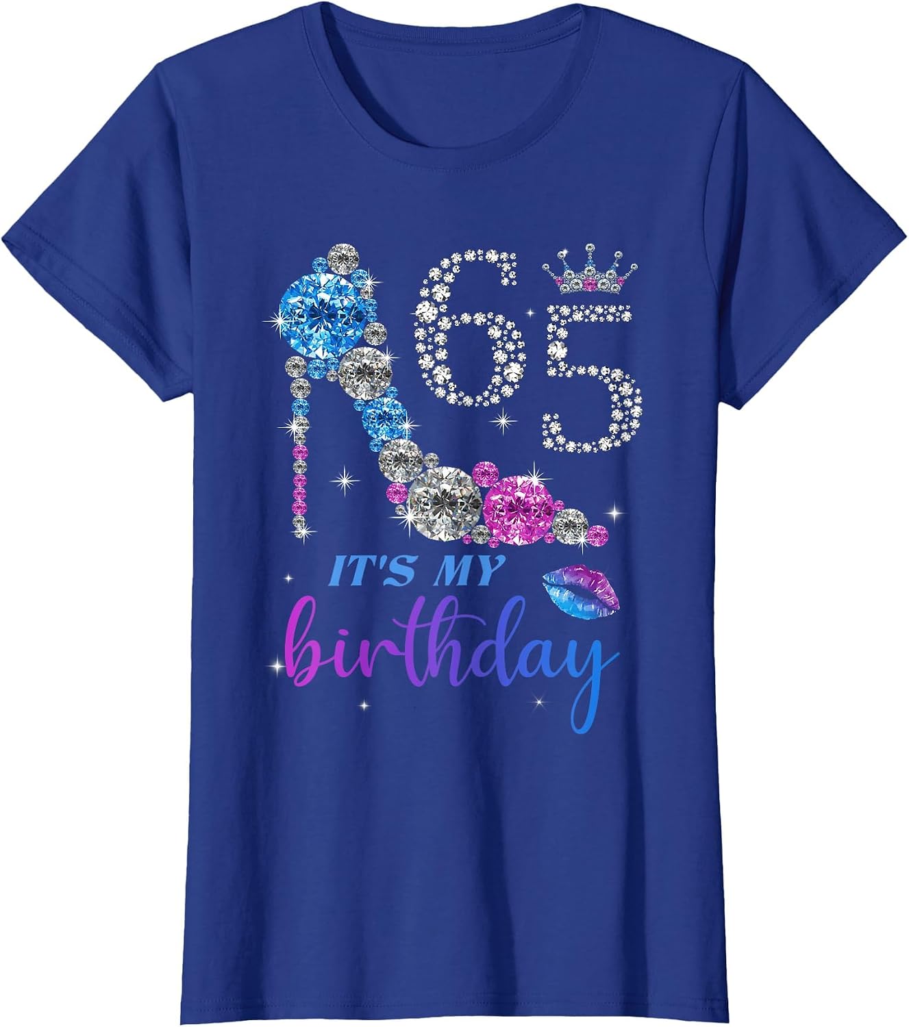 Women It's My 65th Purple Shoe Crown Happy 65th Birthday