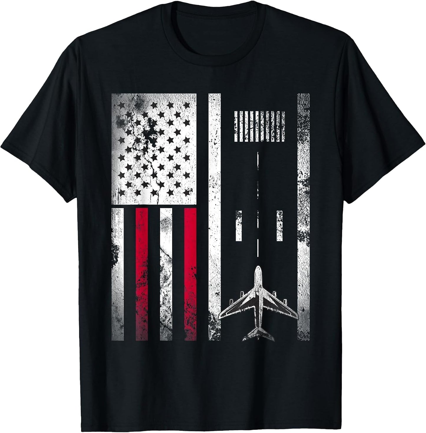 Vintage Airplane USA Flag Aviation Gift Pilot Veteran