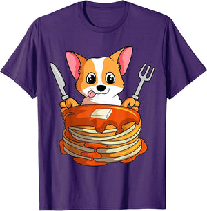 Pancakes Waffle Corgi Breakfast Flapjack Hotcake Food