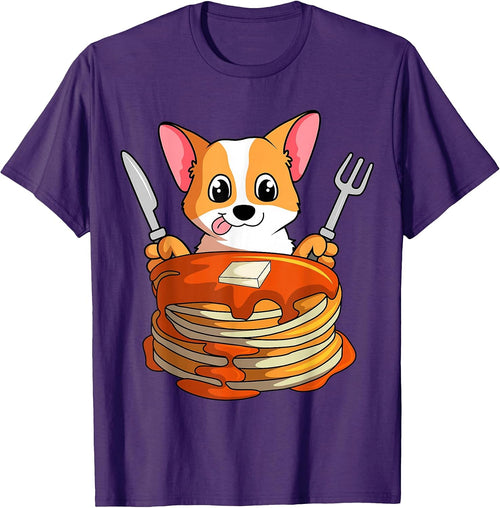 Pancakes Waffle Corgi Breakfast Flapjack Hotcake Food