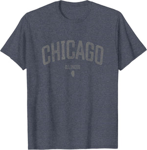 Chicago Illinois Vintage Distressed Illinois Chicago