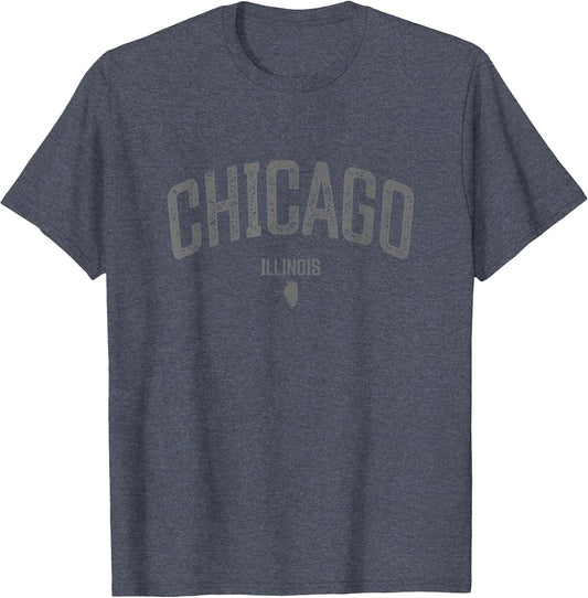 Chicago Illinois Vintage Distressed Illinois Chicago