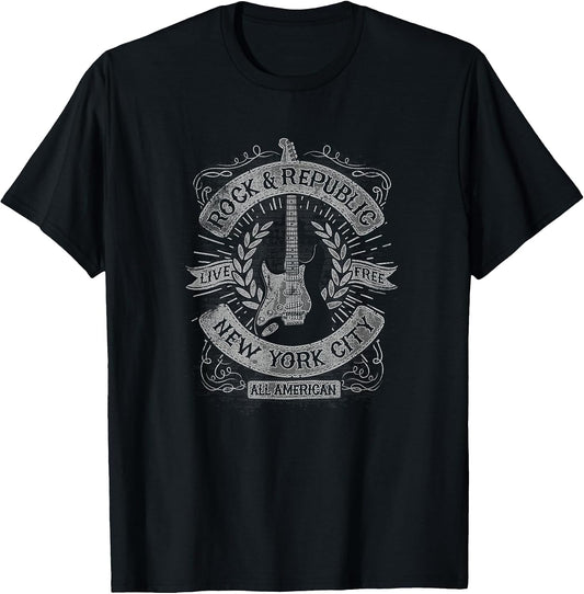 Trendy Rock and Republic NY Guitar Poster