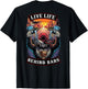 Live Life Behind Bars Motorcycle Biker Skull