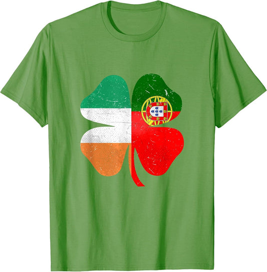 Portuguese Irish Shamrock Portugal Ireland Saint Patrick's Day