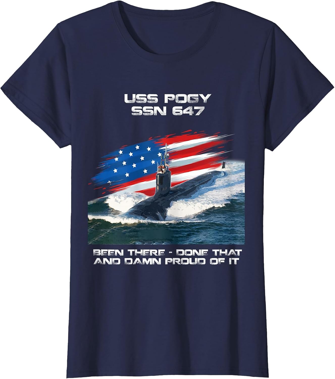 USS Pogy SSN-647 American Flag Submarine Veteran Xmas