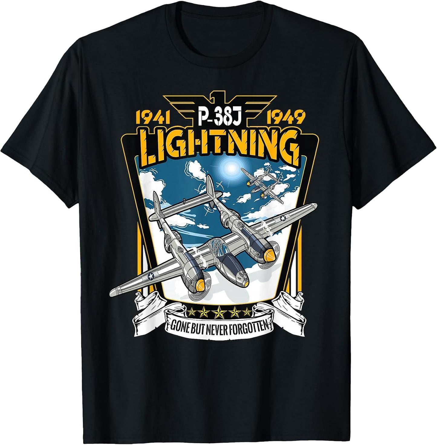 World War 2 American P-38 Lightning Fighter Airplane