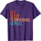 Eat Sleep Flowriding Repeat Action Sport Funny Vintage