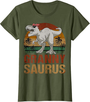 Grannysaurus T Rex Dinosaur Granny Saurus Retro Mother's Day