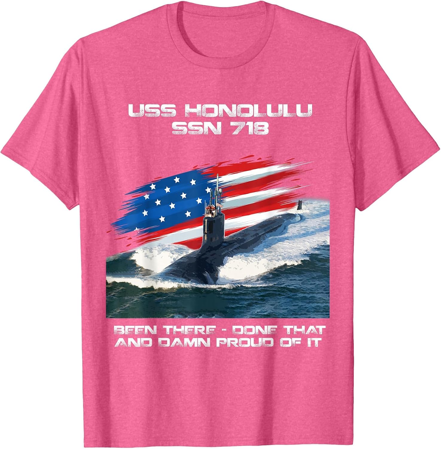 USS Honolulu SSN-718 American Flag Submarine Veteran Xmas