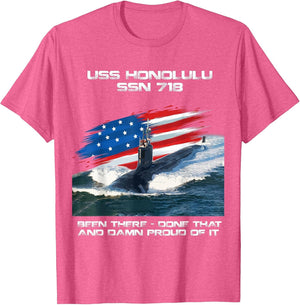 USS Honolulu SSN-718 American Flag Submarine Veteran Xmas