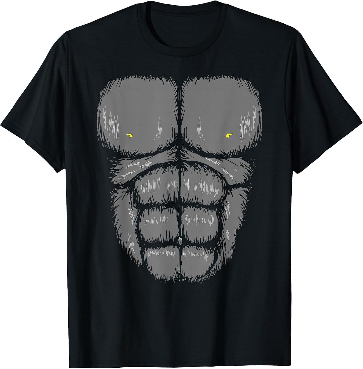Gorilla Chest Abs Muscles 6 Pack Jungle Monkey Retro