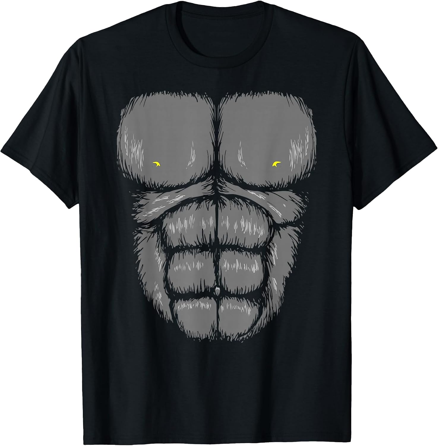 Gorilla Chest Abs Muscles 6 Pack Jungle Monkey Retro
