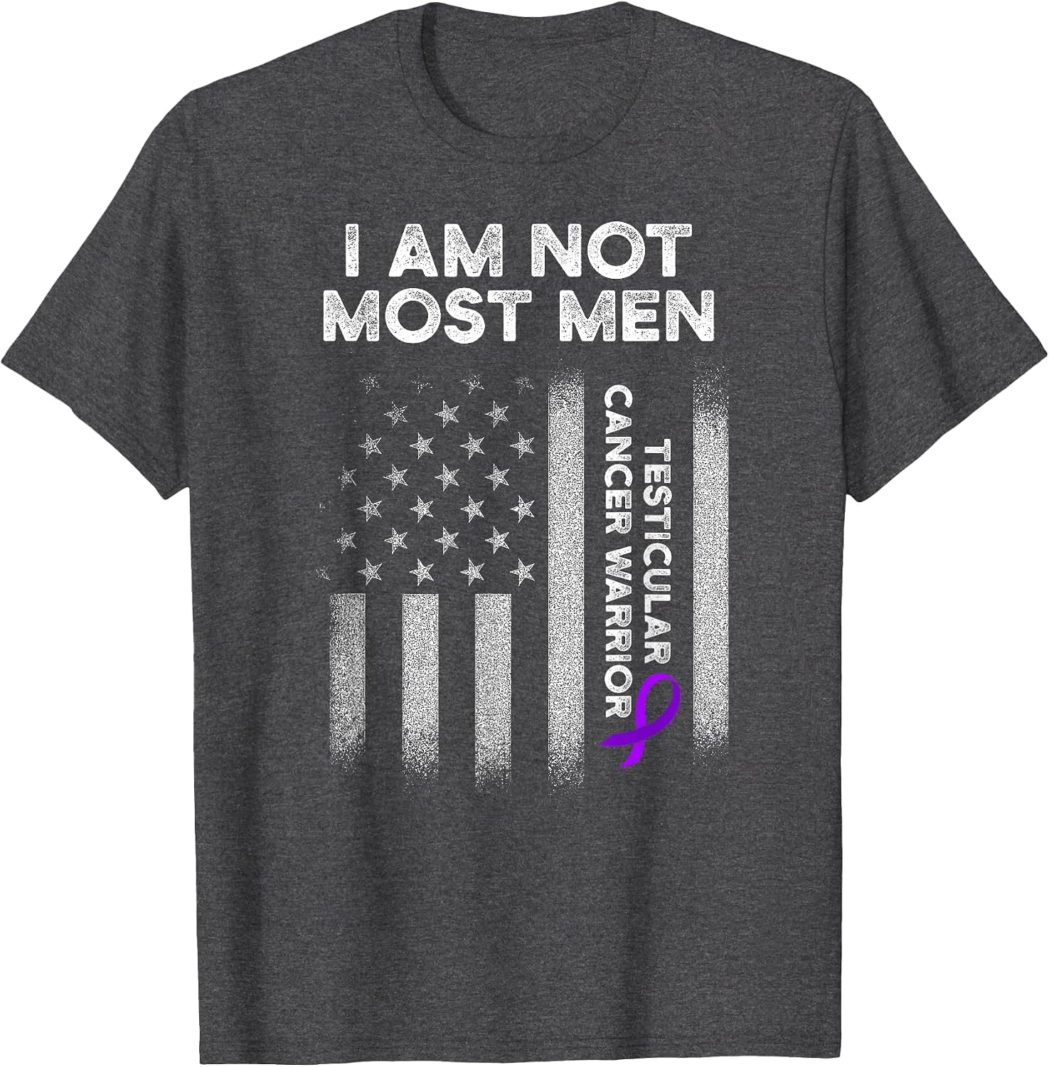 Testicular Cancer Survivor Most Men Purple Ribbon Warrior