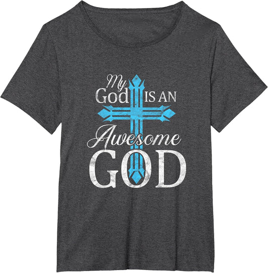 My God is an Awesome God Christian Cross Religious