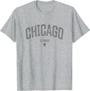 Chicago Illinois Vintage Distressed Illinois Chicago