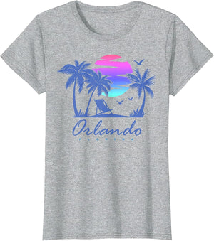 Orlando Florida Family Vacation Trip Retro Vintage Sunset