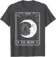 The Moon Tarot Card Crescent Moon and Cat Graphic